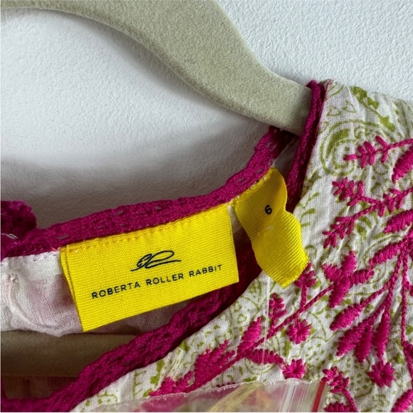 Roberta Roller Rabbit embroidered 100% cotton little girl tunic Floral Dress NWT - Picture 10 of 13